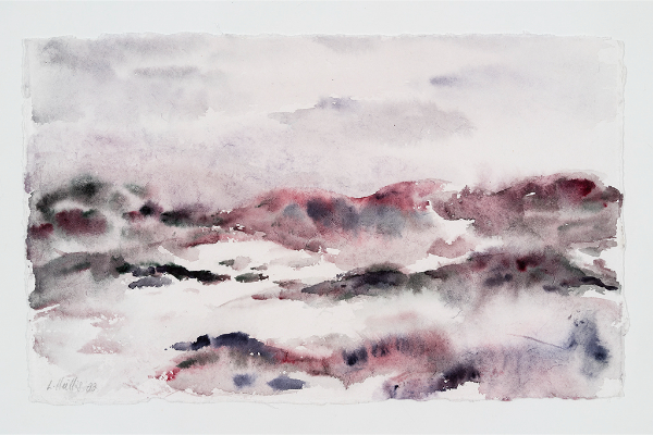 Transported II, Watercolour on Nujabi, 12x7.5 in.